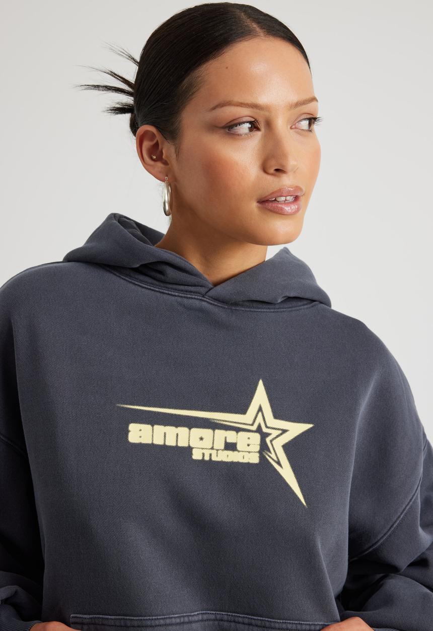 Factorie - Chloe Hoodie - Washed Navy/Amore Star