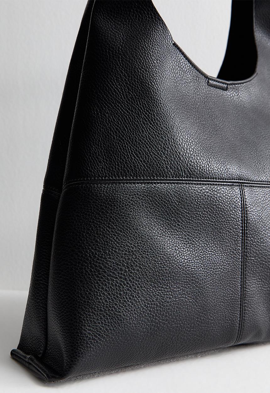 New Look - Suky Panel Hobo Bag - Black