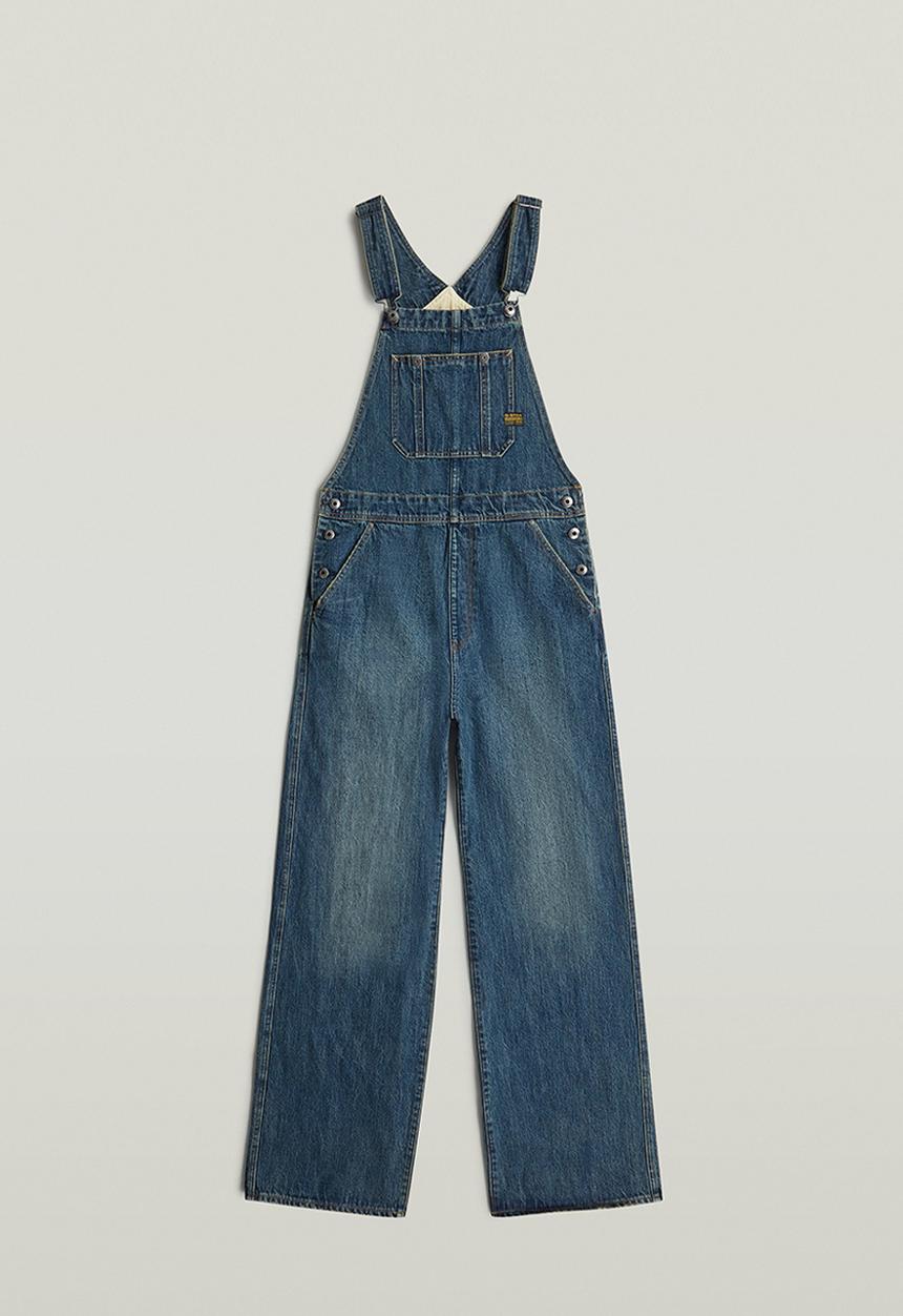G-STAR - Straight Leg Dungaree Wmn - Antique Faded Greenschist