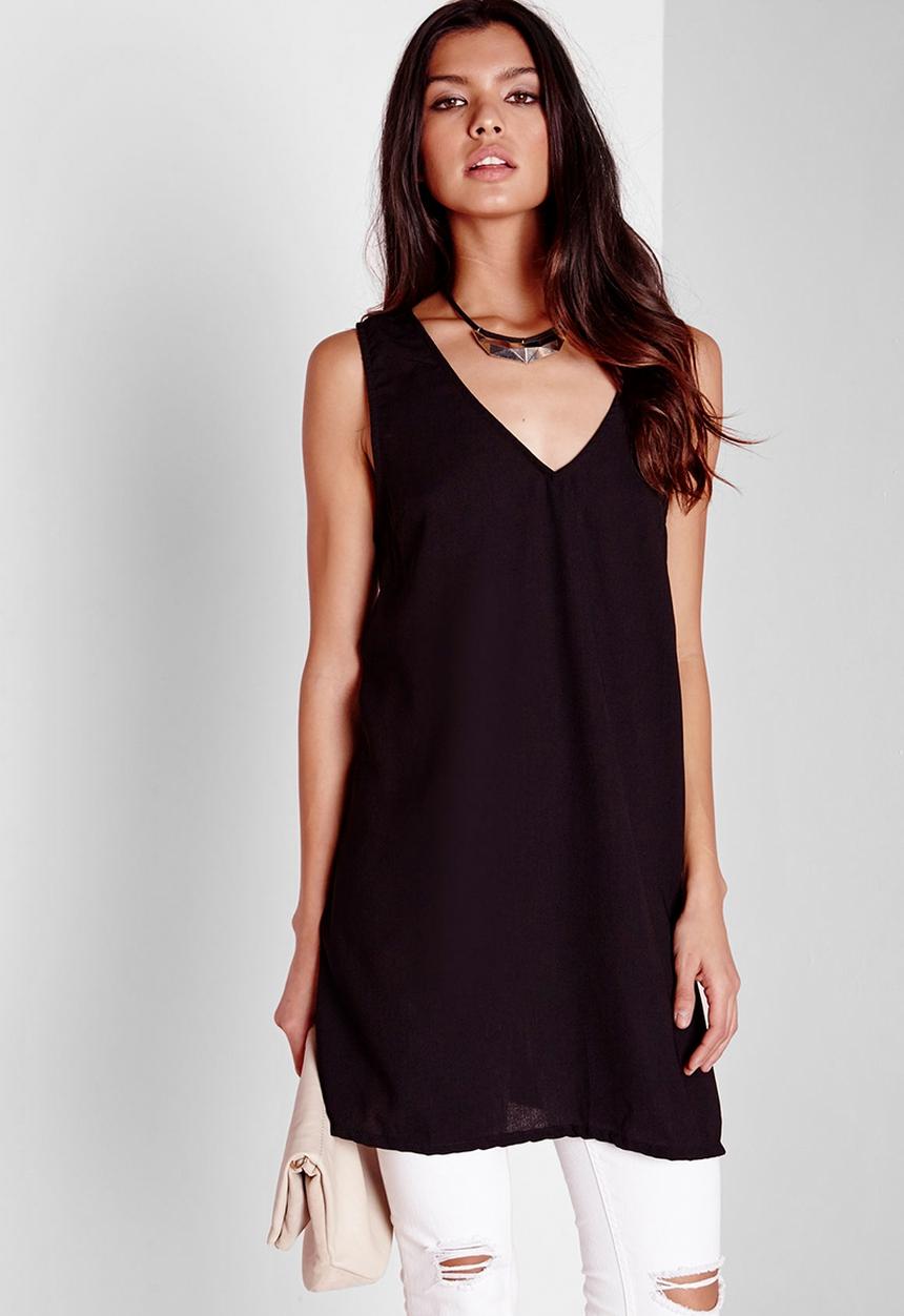 Missguided - Plunge Neck Tab Back Cami Top 