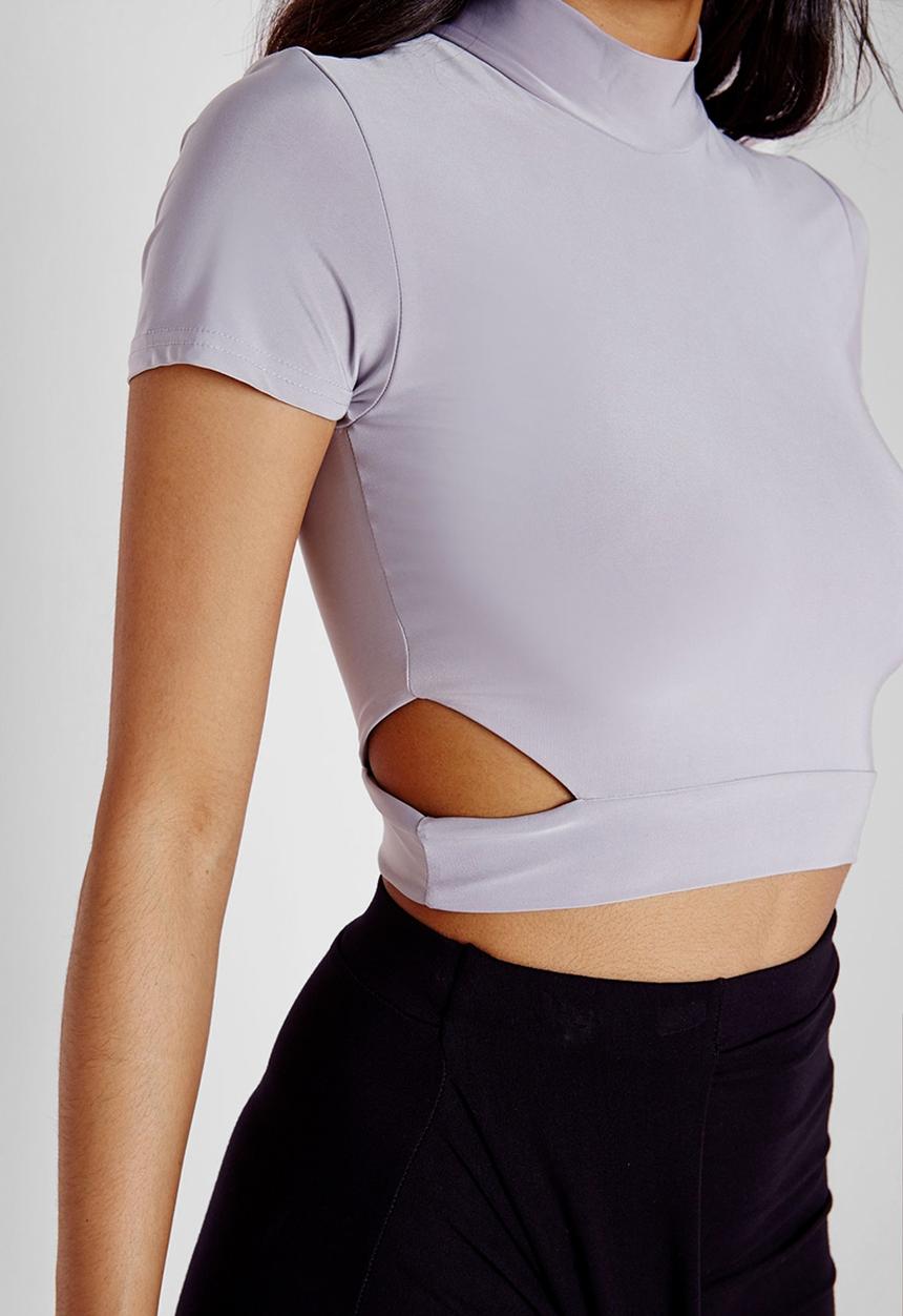 Missguided - Cut Out Slinky Crop Top