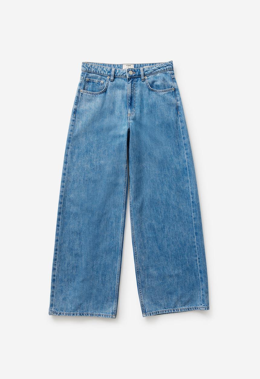 Cotton On - High rise wide jean - pisces blue