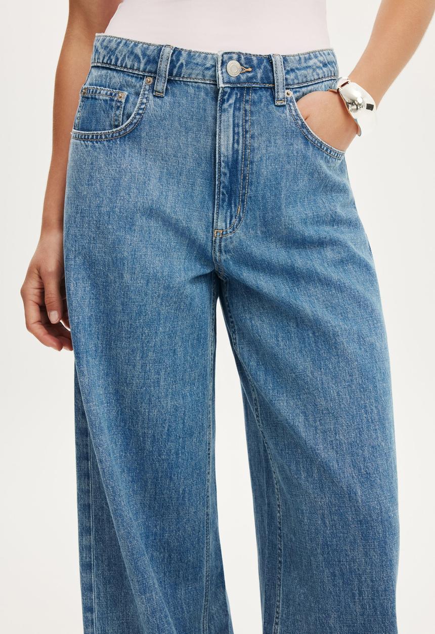 Cotton On - High rise wide jean - pisces blue