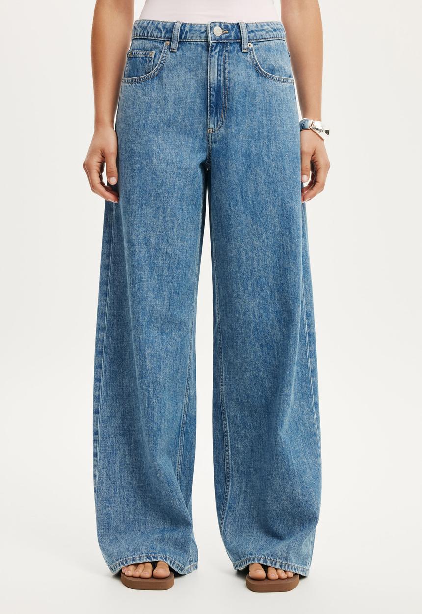 Cotton On - High rise wide jean - pisces blue