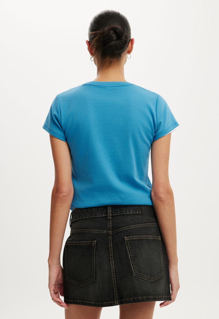 Cotton On - Original denim mini skirt - undone black
