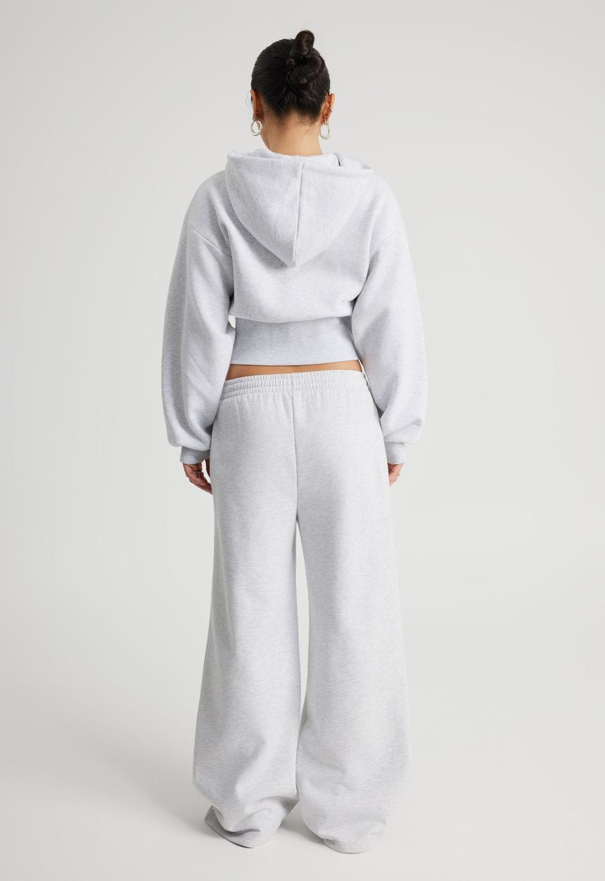 Factorie - Classic Wide Leg Trackpant - Silver Marle
