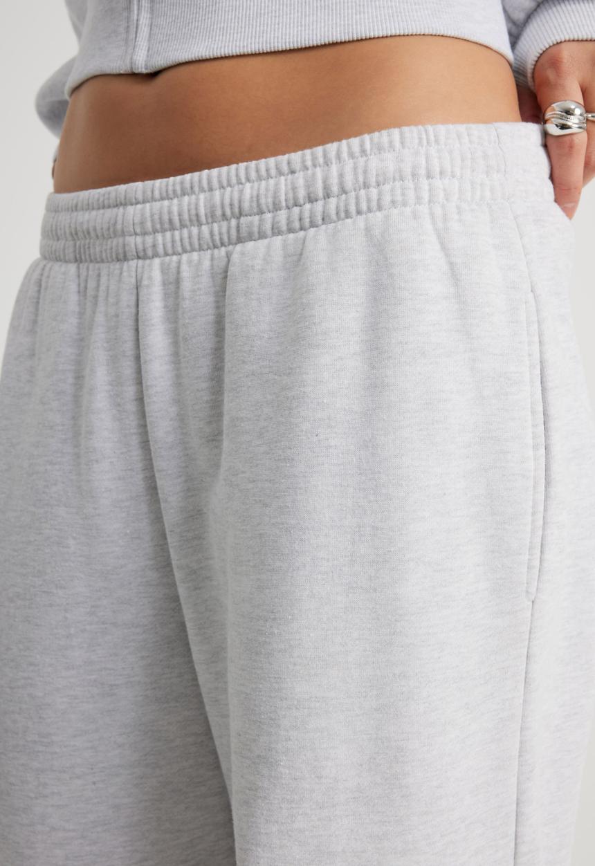 Factorie - Classic Wide Leg Trackpant - Silver Marle
