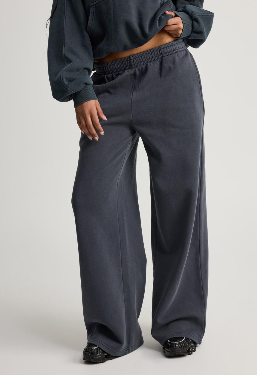 Factorie - Classic Wide Leg Trackpant - Washed Navy