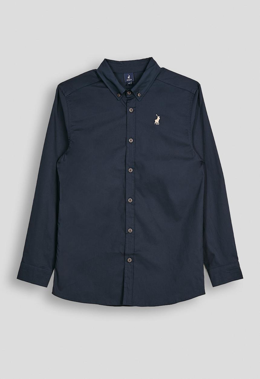 POLO - Boys nicholas long sleeve shirt - navy