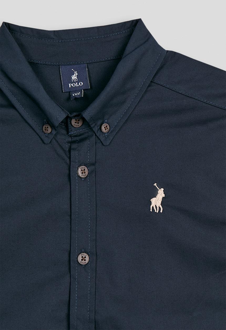 POLO - Boys nicholas long sleeve shirt - navy