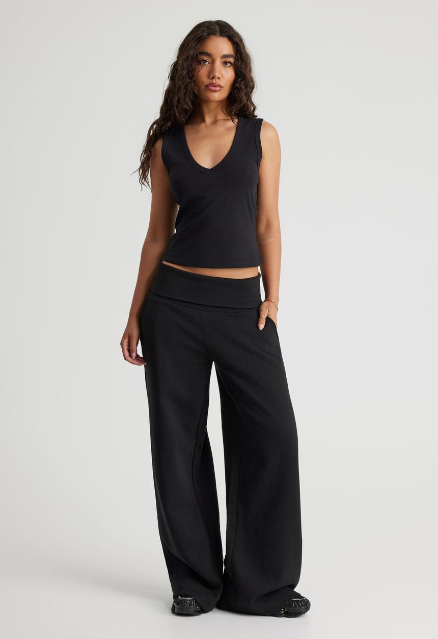 Factorie - Wide Waistband Trackpant - Black