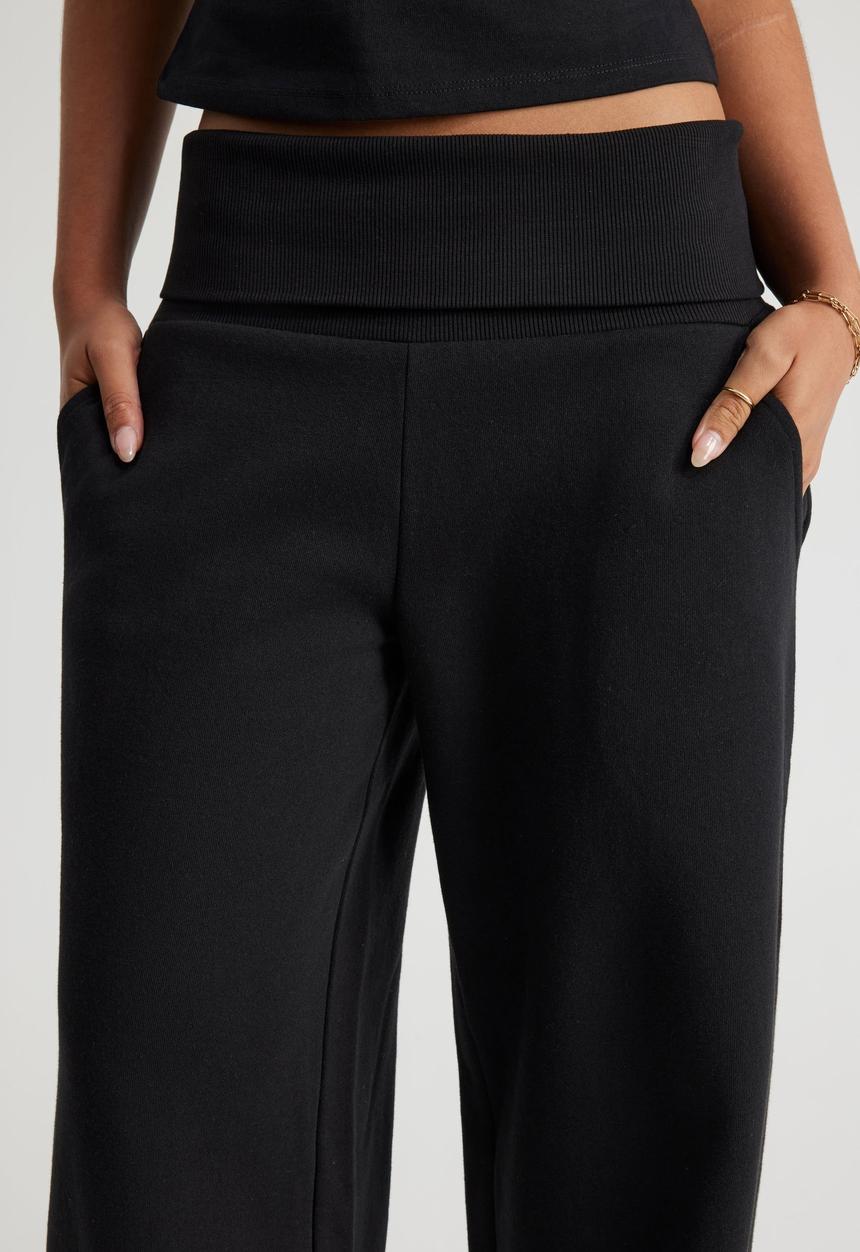 Factorie - Wide Waistband Trackpant - Black
