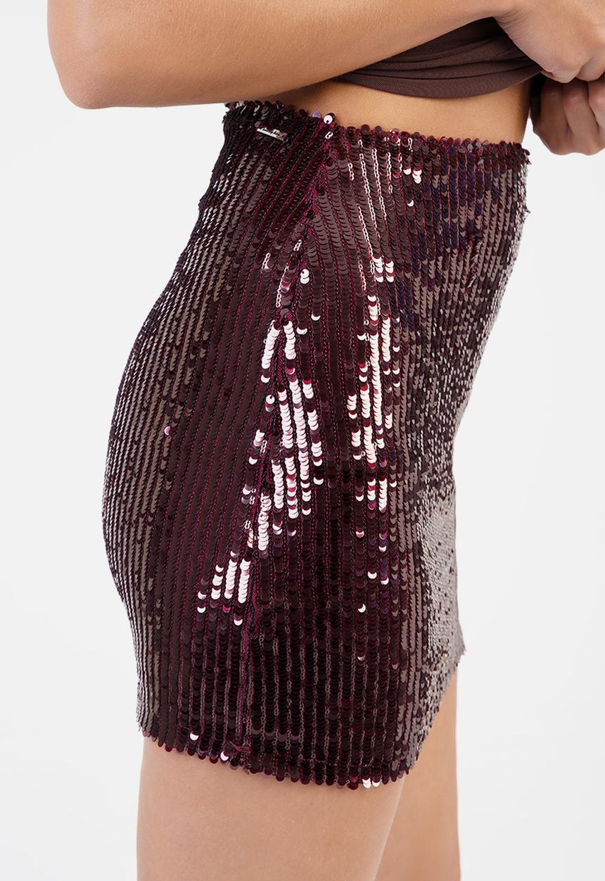 SISSY BOY - Seeing You Later Mini Skirt - Burgundy