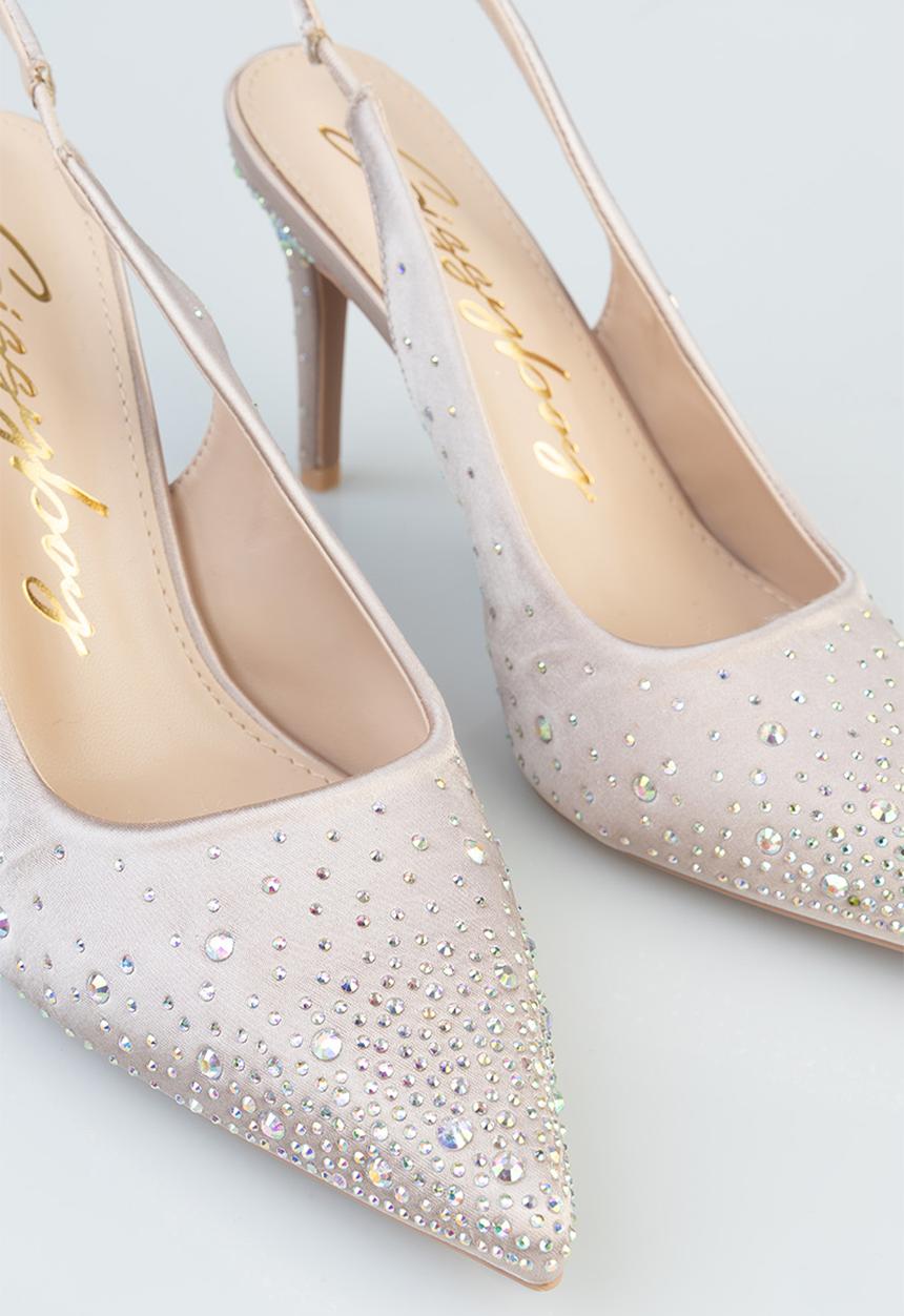 SISSY BOY - Aline slingback bling heel - neutral