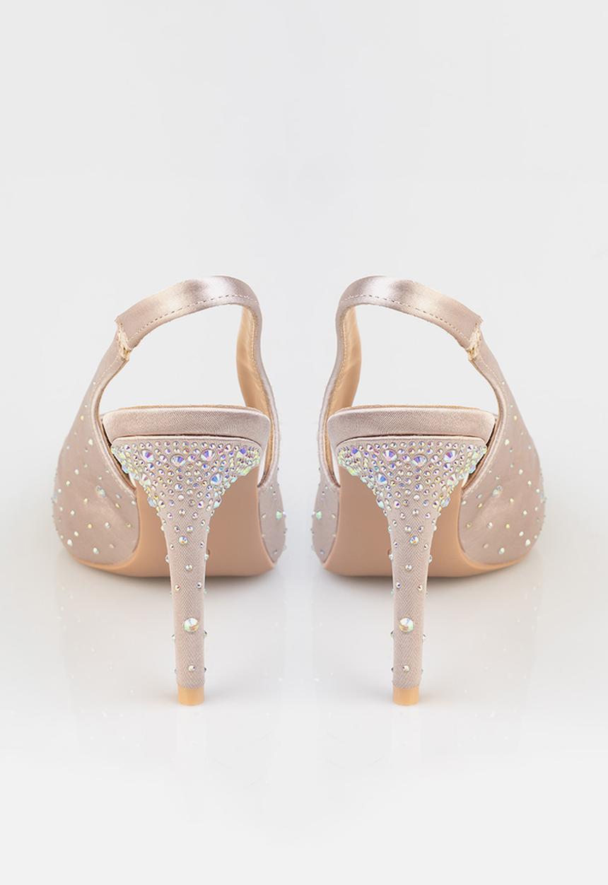 SISSY BOY - Aline slingback bling heel - neutral