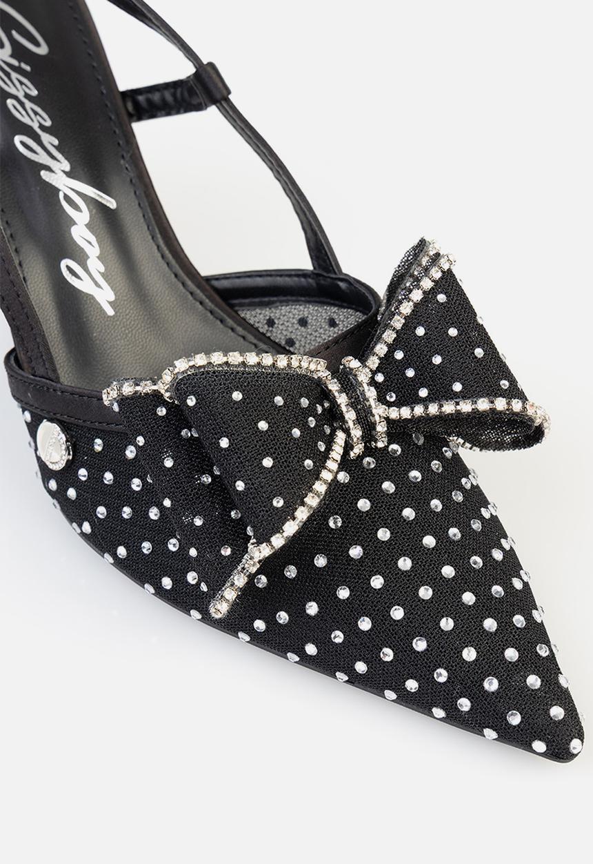 SISSY BOY - Ivy slingback bow heel - black