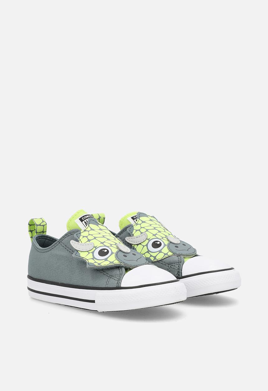 Converse - Chuck Taylor All Star One Strap Dinos Easy-On - Mineral Brew/Neon Mantis/White