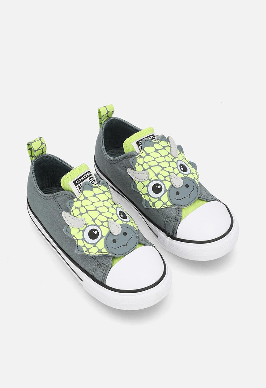 Converse - Chuck Taylor All Star One Strap Dinos Easy-On - Mineral Brew/Neon Mantis/White