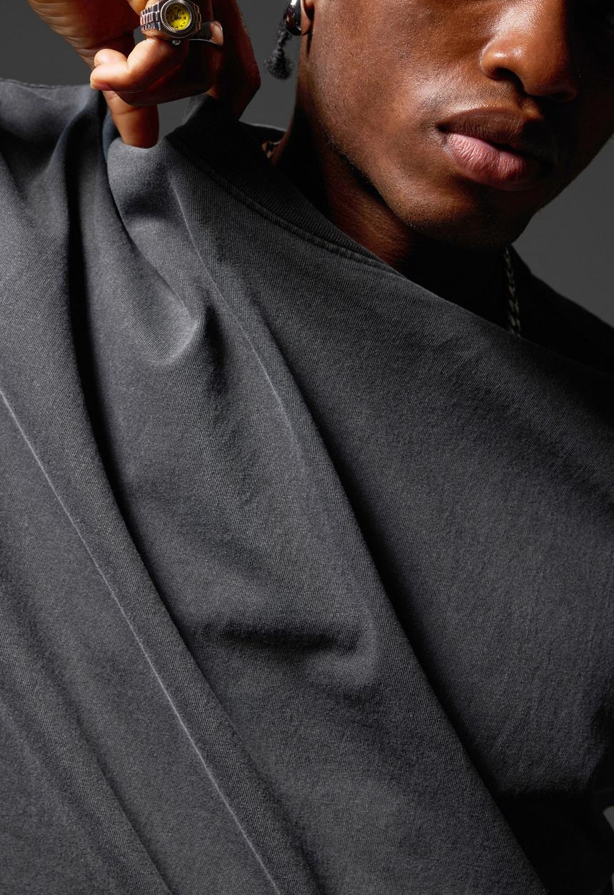 Factorie - Authentics Blank Tee - Washed Black
