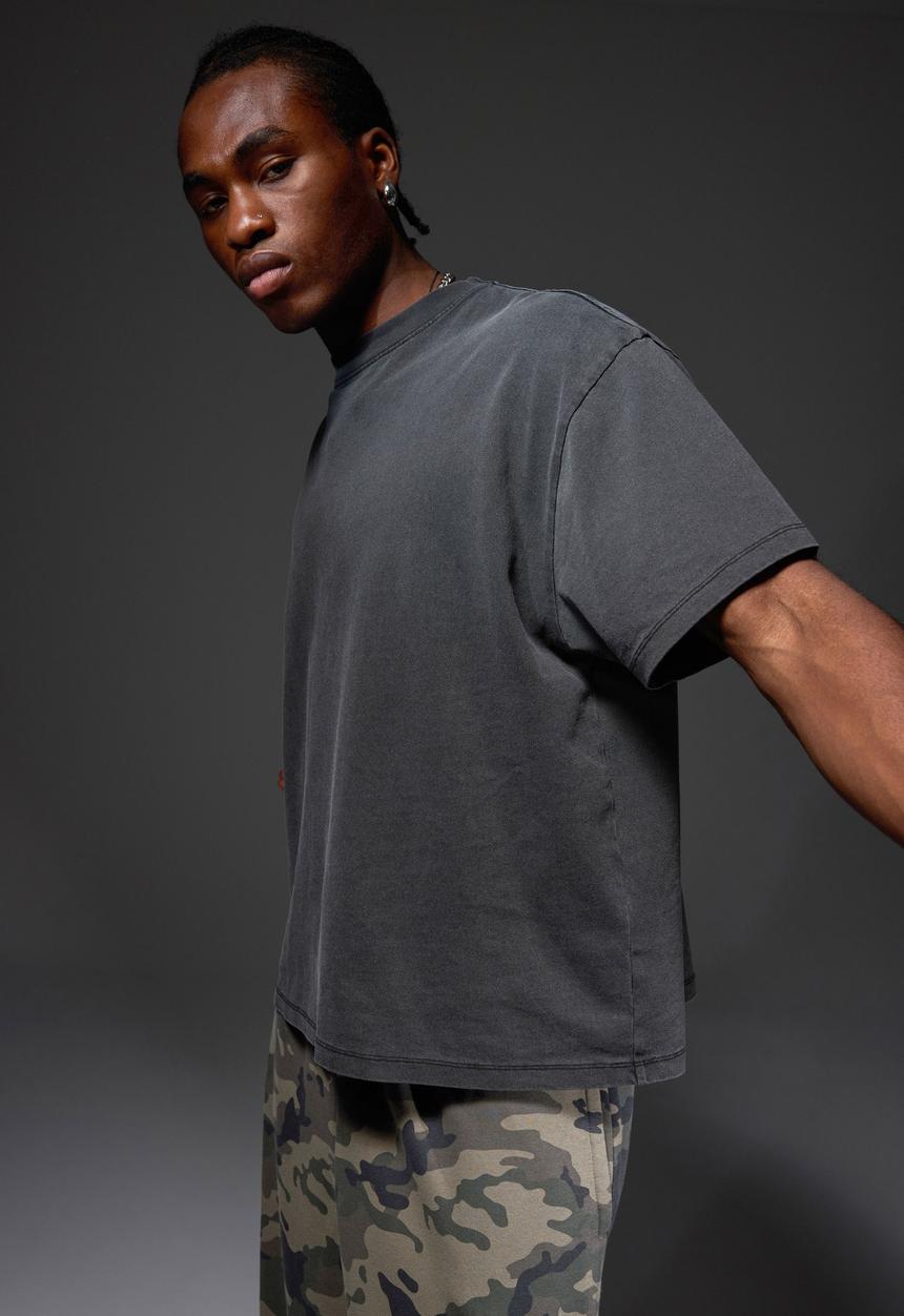 Factorie - Authentics Blank Tee - Washed Black