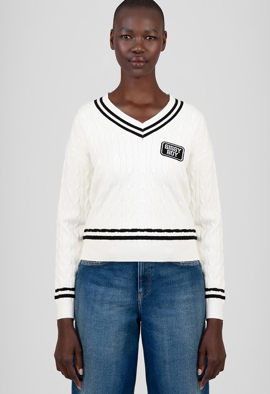 SISSY BOY - All In Knit Sweater - Cream/Black