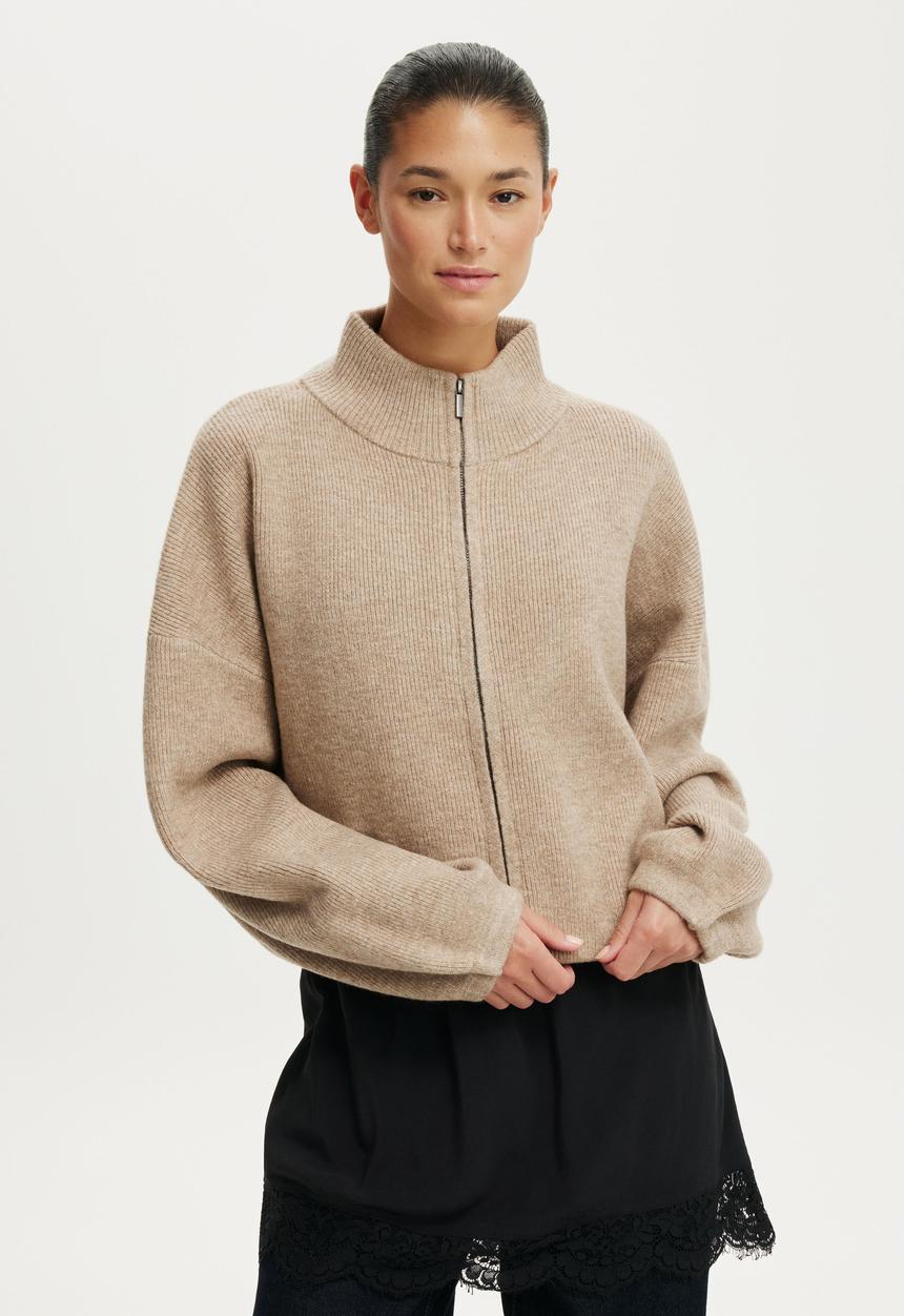 Cotton On - Luxe bomber - chai dust marle
