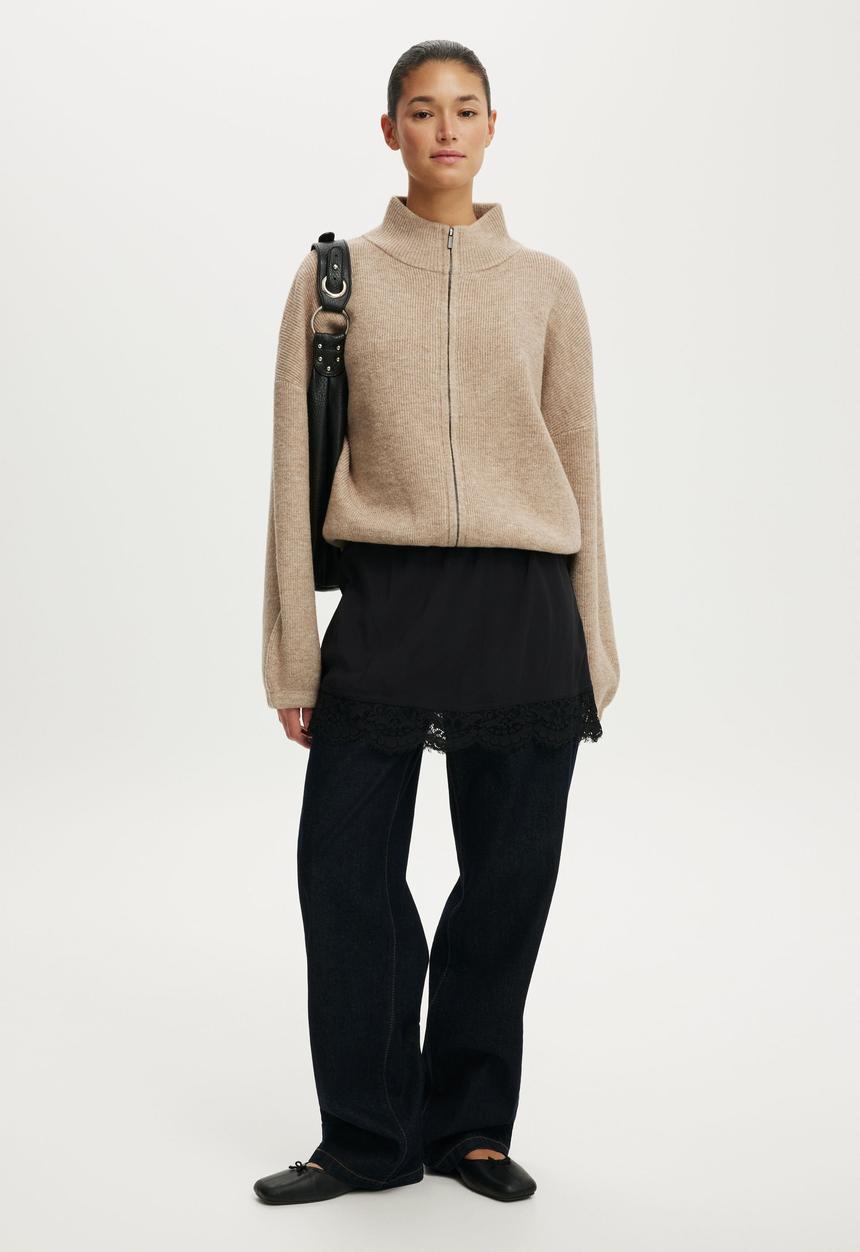 Cotton On - Luxe bomber - chai dust marle