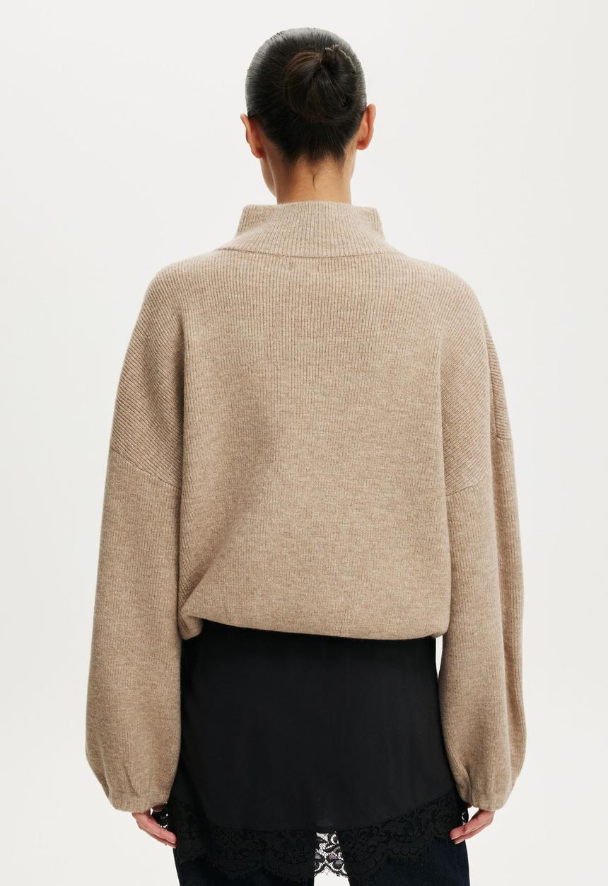 Cotton On - Luxe bomber - chai dust marle
