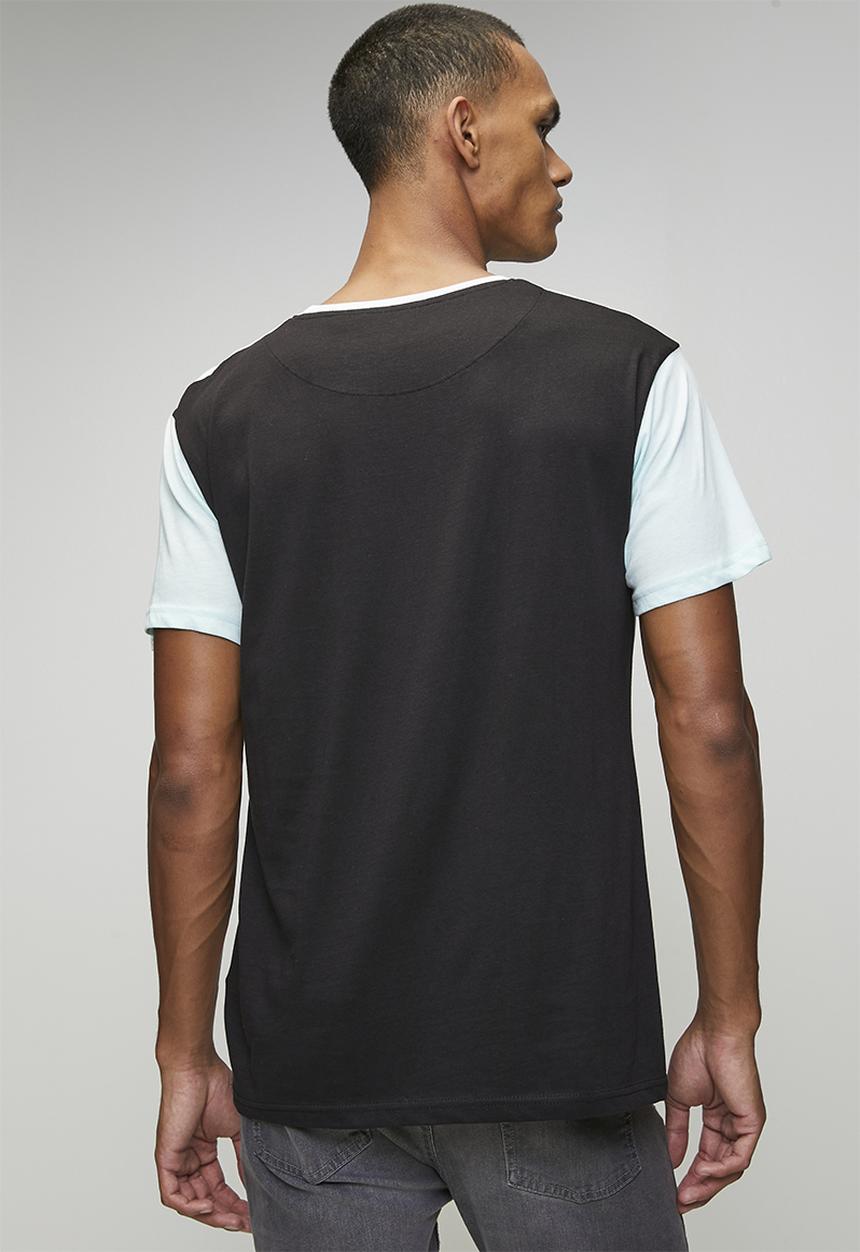 Brave Soul - Crew Neck Short Sleeve T-Shirt  - Pale Mint/Optic White/Jet Black