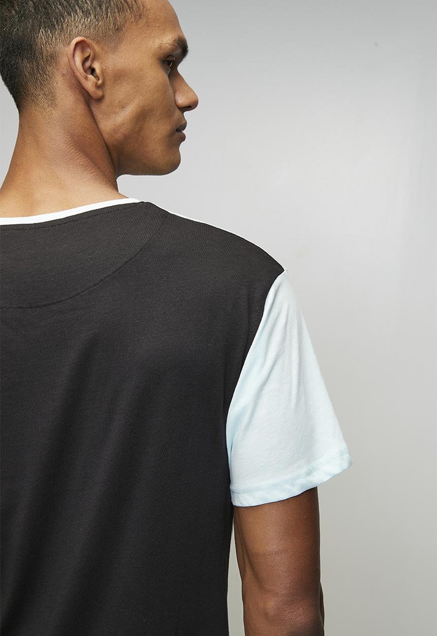 Brave Soul - Crew Neck Short Sleeve T-Shirt  - Pale Mint/Optic White/Jet Black