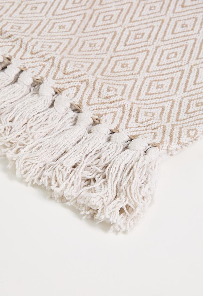 Sixth Floor - Diamond cotton Throw Natural