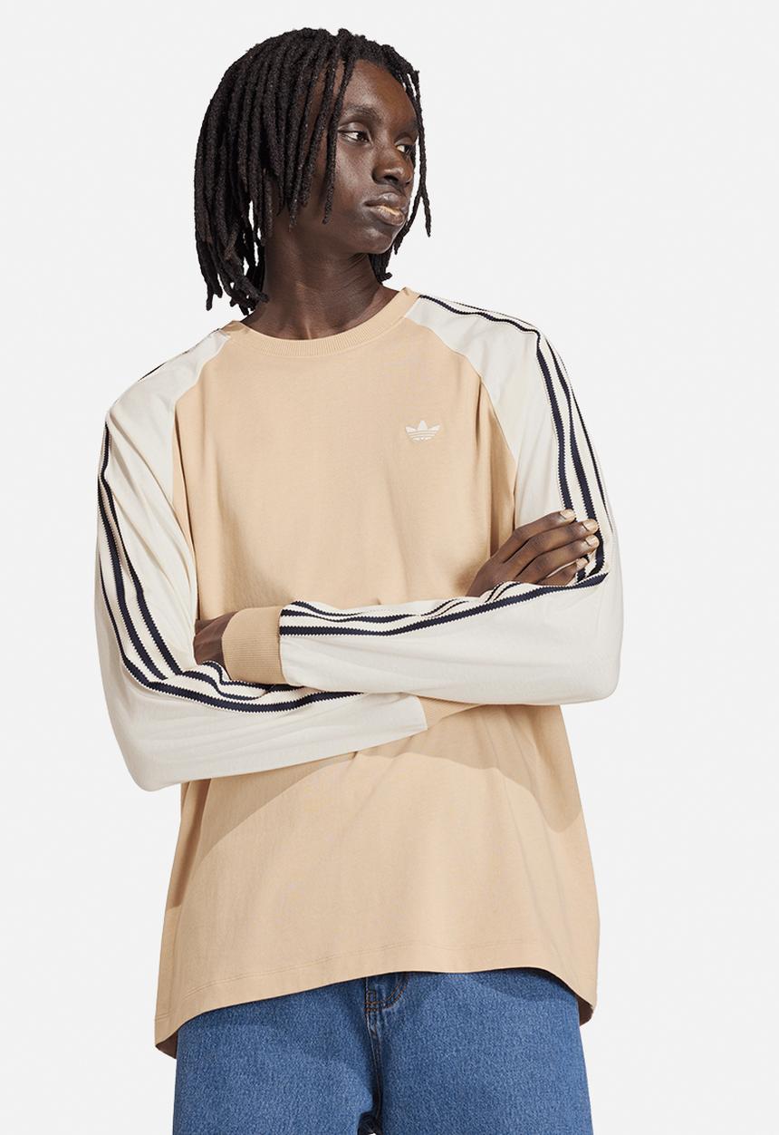 adidas Originals - Britcore LS Cali T-Shirt - Stone/White