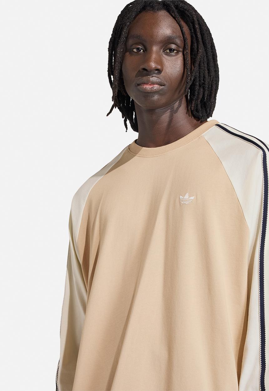 adidas Originals - Britcore LS Cali T-Shirt - Stone/White