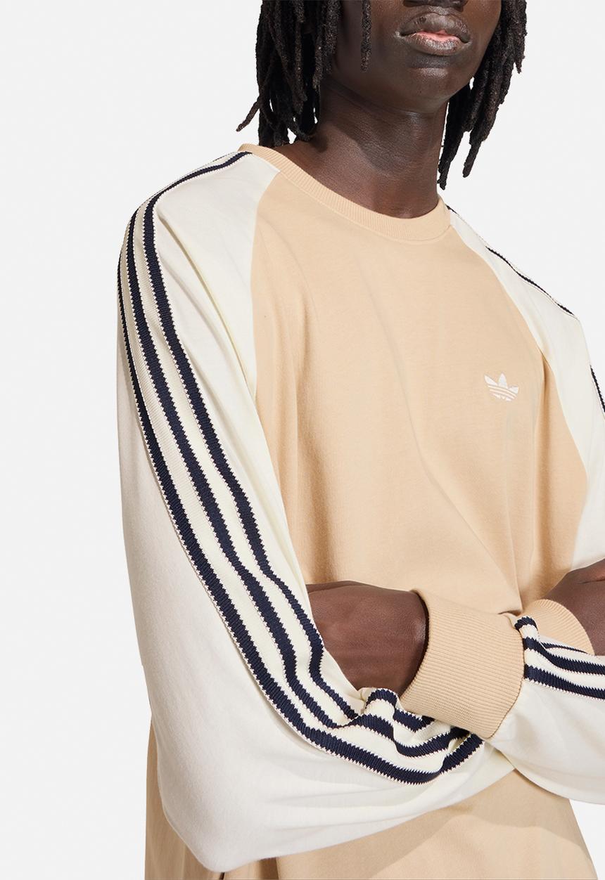 adidas Originals - Britcore LS Cali T-Shirt - Stone/White