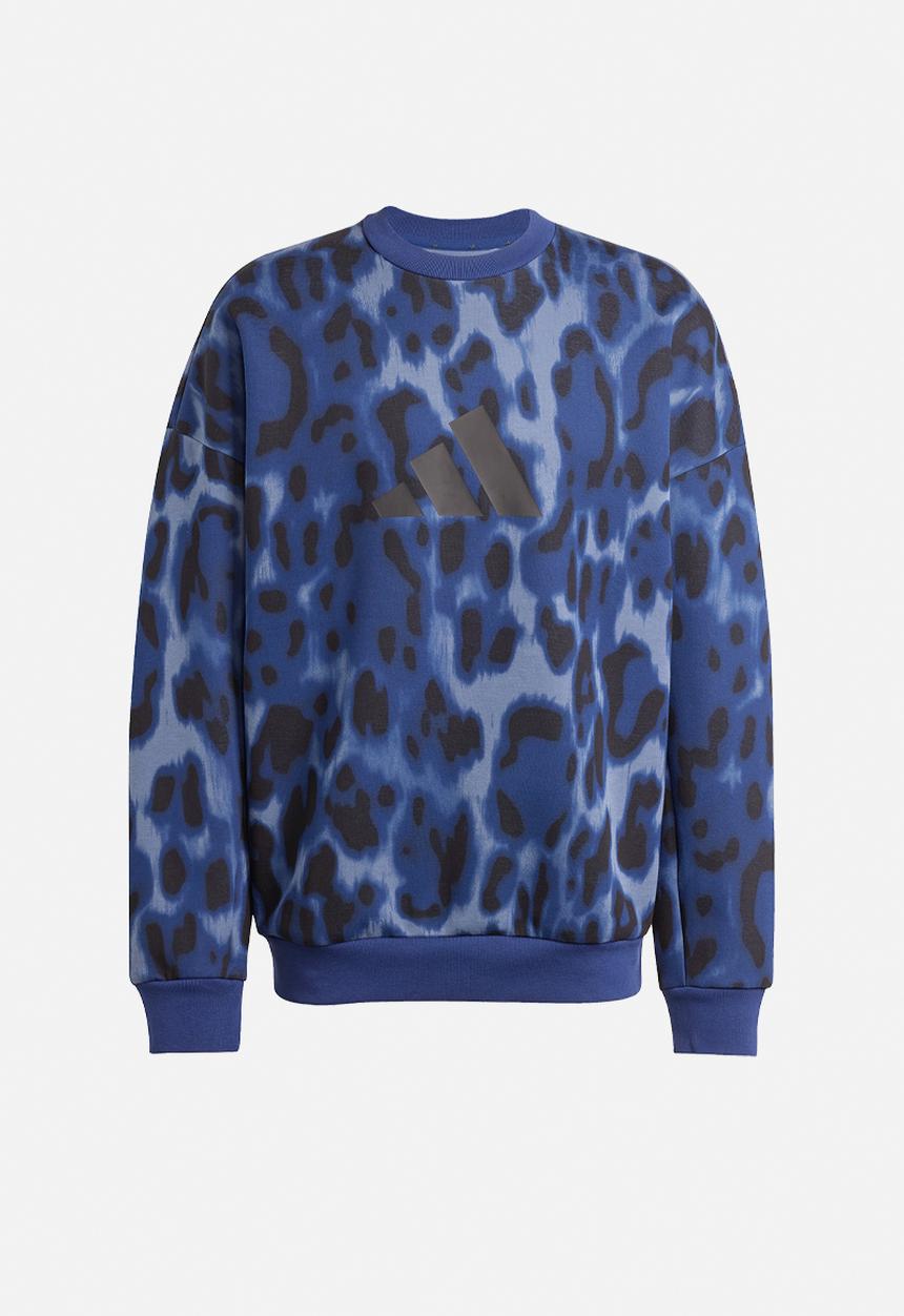 adidas Performance - Future Icons 3Bar Crew Sweatshirt - Blue Camo