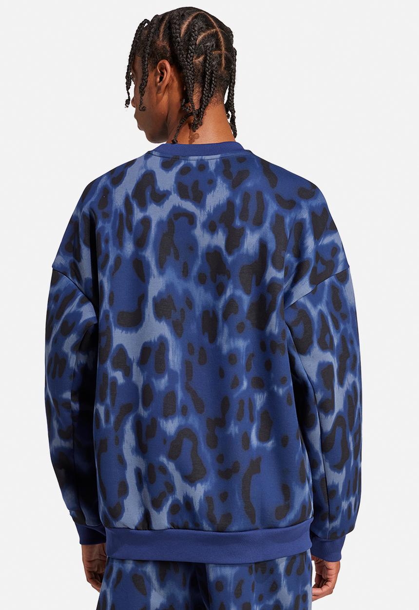 adidas Performance - Future Icons 3Bar Crew Sweatshirt - Blue Camo