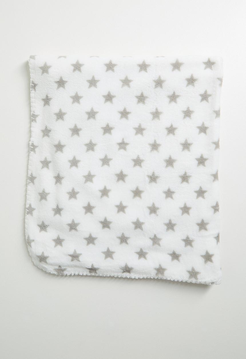 H&S - Black Bunny Blanket combo - white & navy