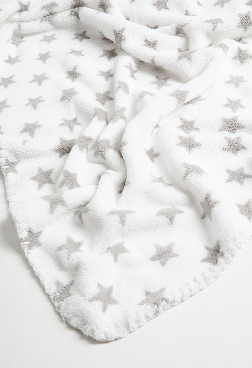 H&S - Black Bunny Blanket combo - white & navy