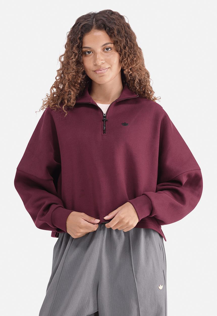 adidas Originals - Ess Half Zip Fl W S26 - Maroon