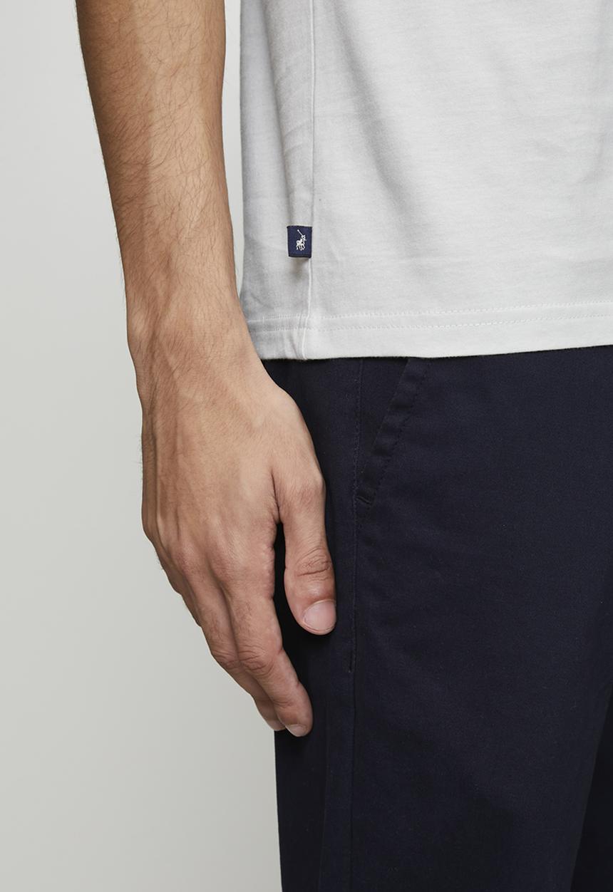 POLO - Nate Stitch Printed Logo Ss Tee - Light Grey