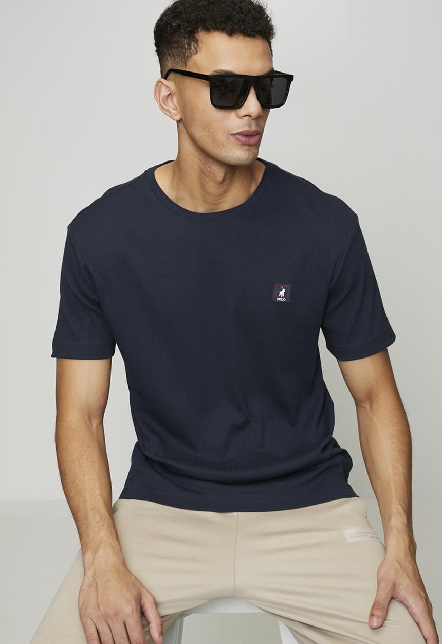 POLO - Khethiwe Sport Ss Rib Tee - Navy