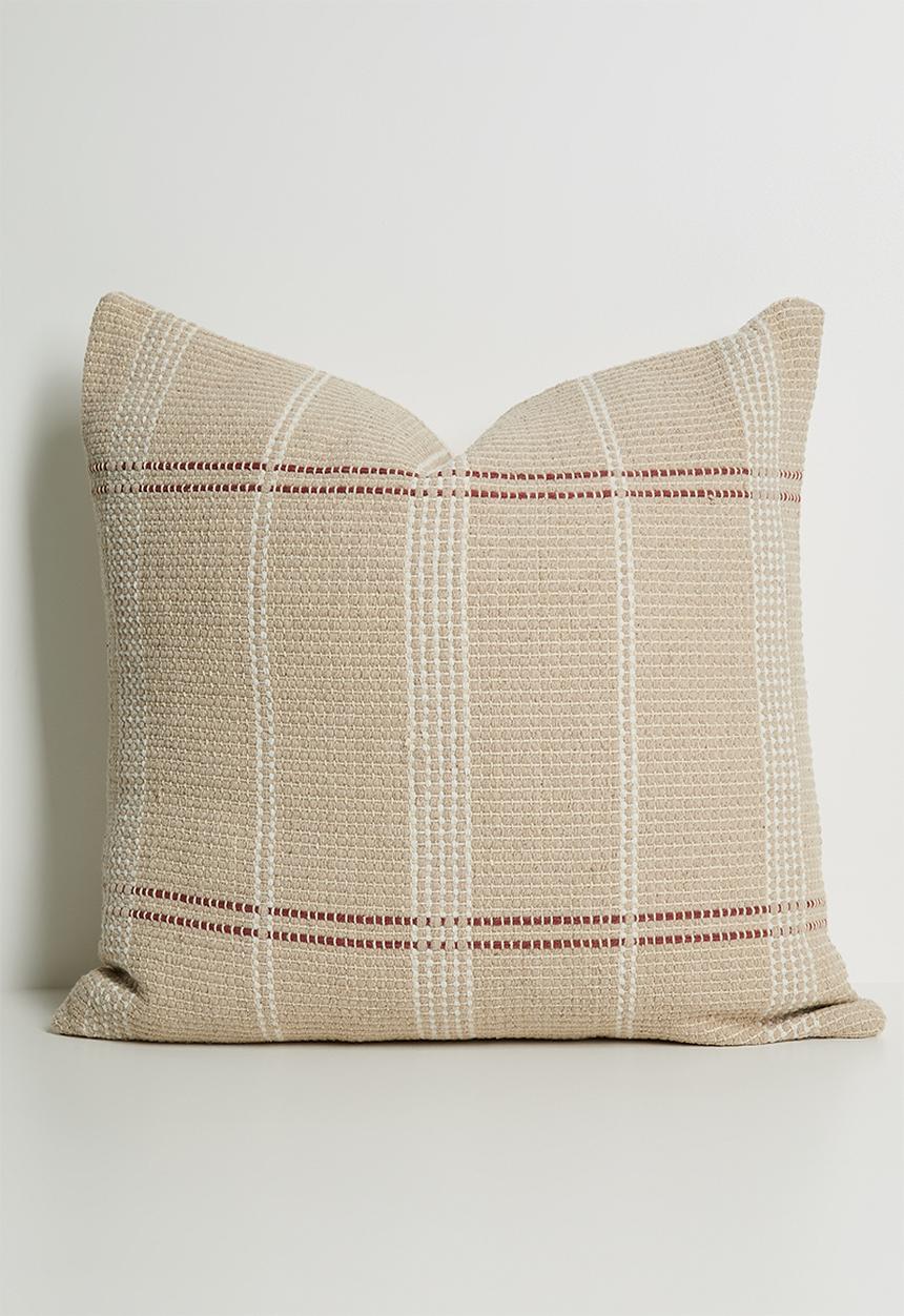 Sixth Floor - Zara Woven Cushion Cover - Check