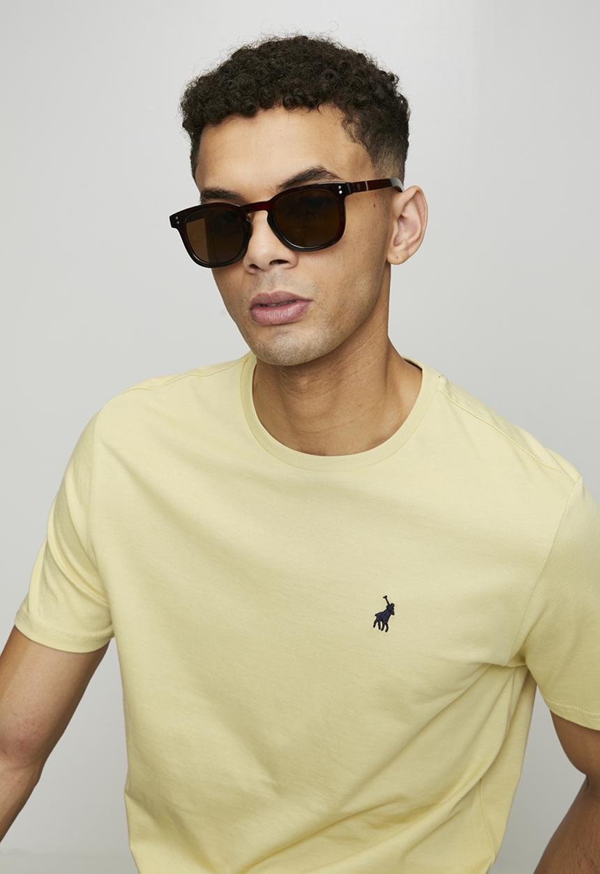 POLO - Lucas Essential Crew Neck Ss Tee - Light Yellow