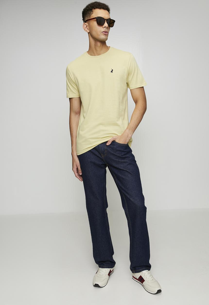 POLO - Lucas Essential Crew Neck Ss Tee - Light Yellow