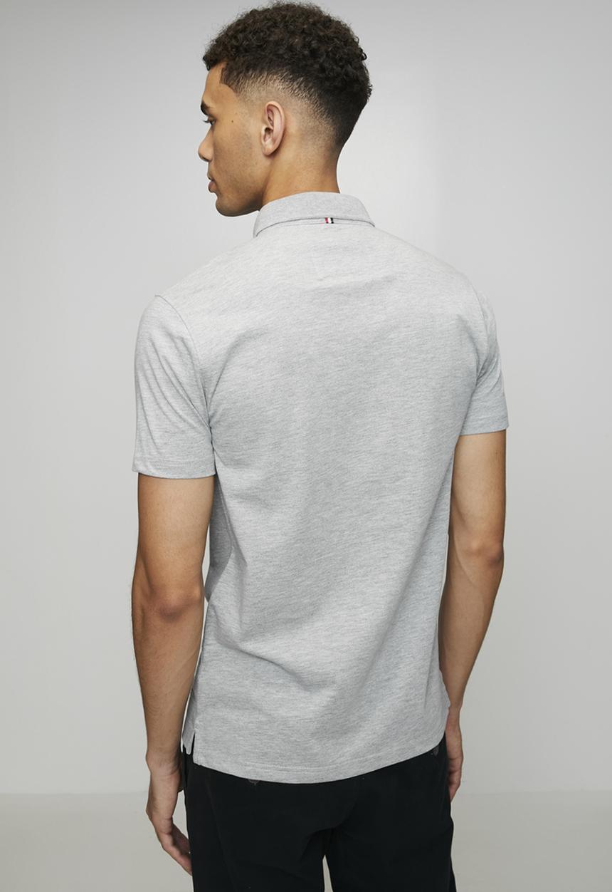 POLO - Jensen Badge Ss Golfer - Grey Melange