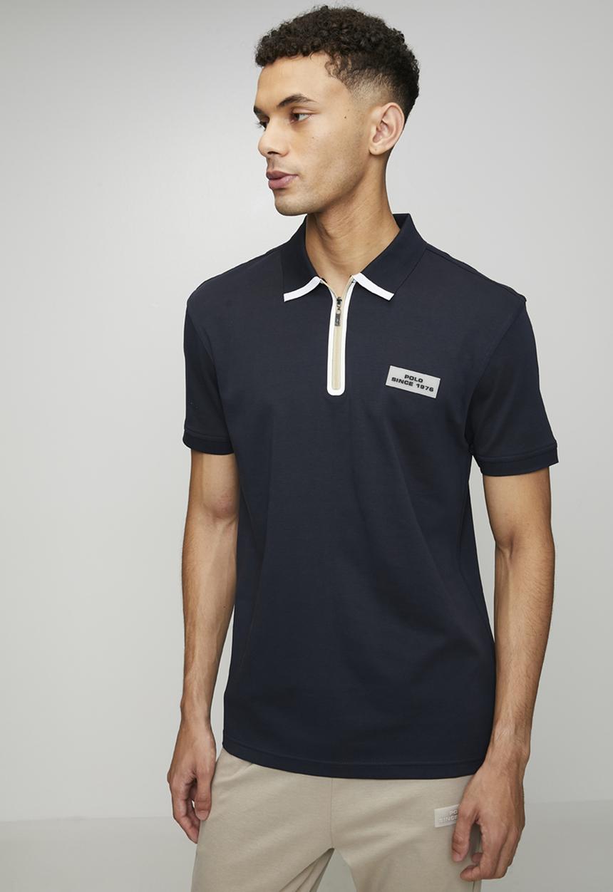 Kenneth Sport Ss Heat Sealed Golfer - Navy