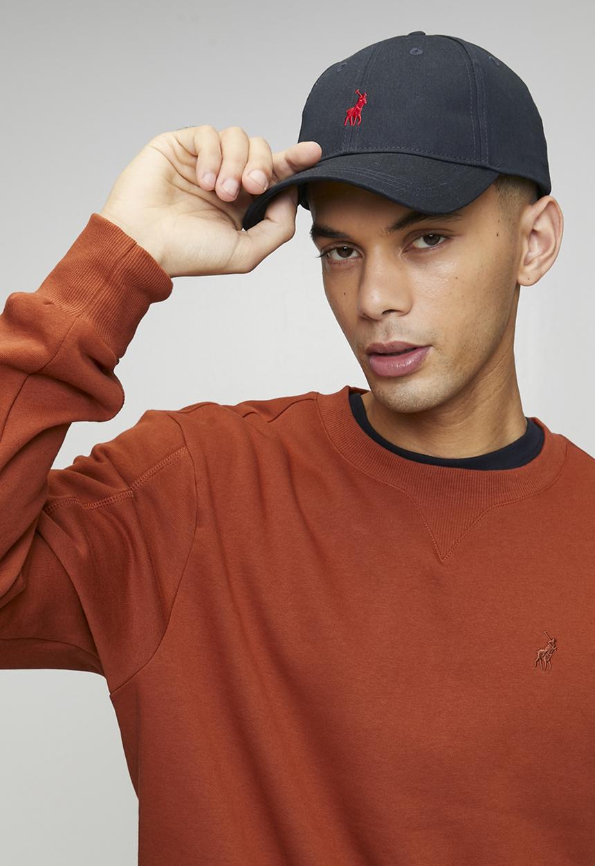 POLO - Aakil Essential Fleece Sweater - Rust