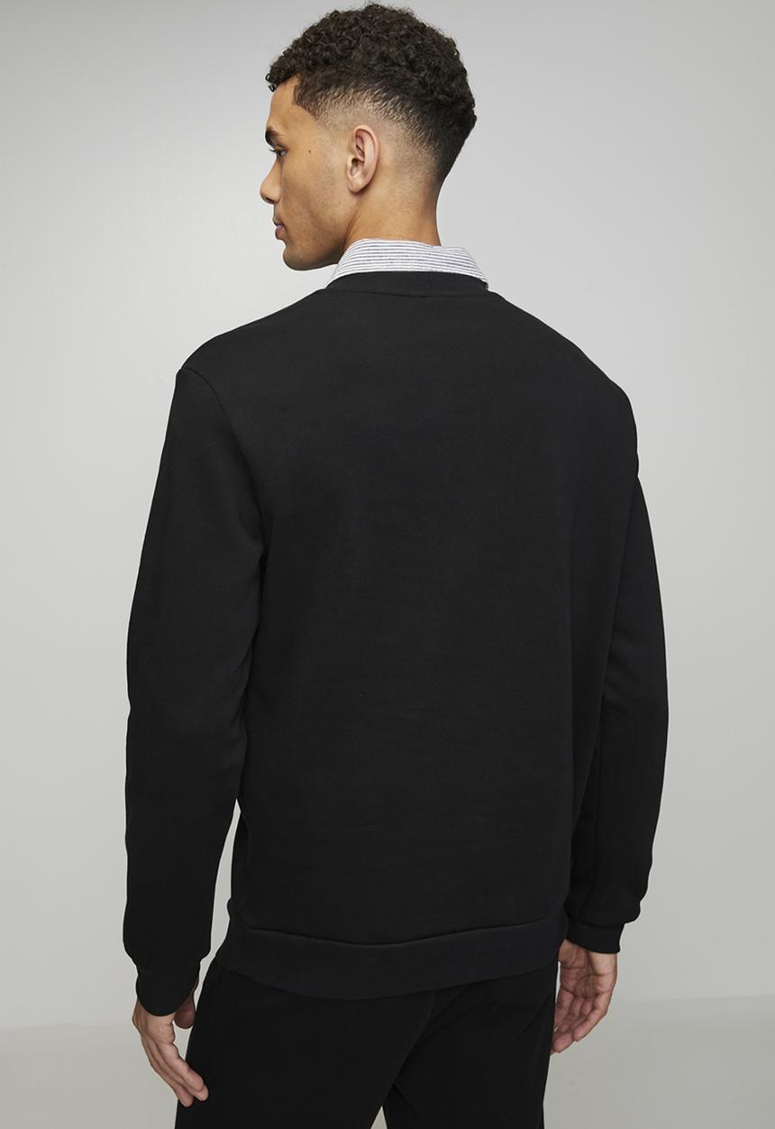 POLO - Aakil Essential Fleece Sweater - Black