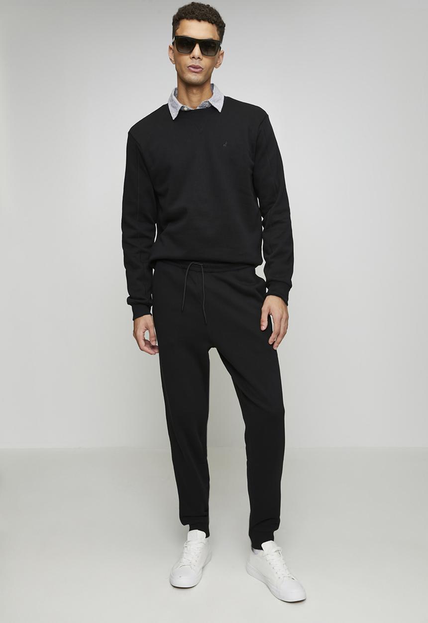 POLO - Aakil Essential Fleece Sweater - Black