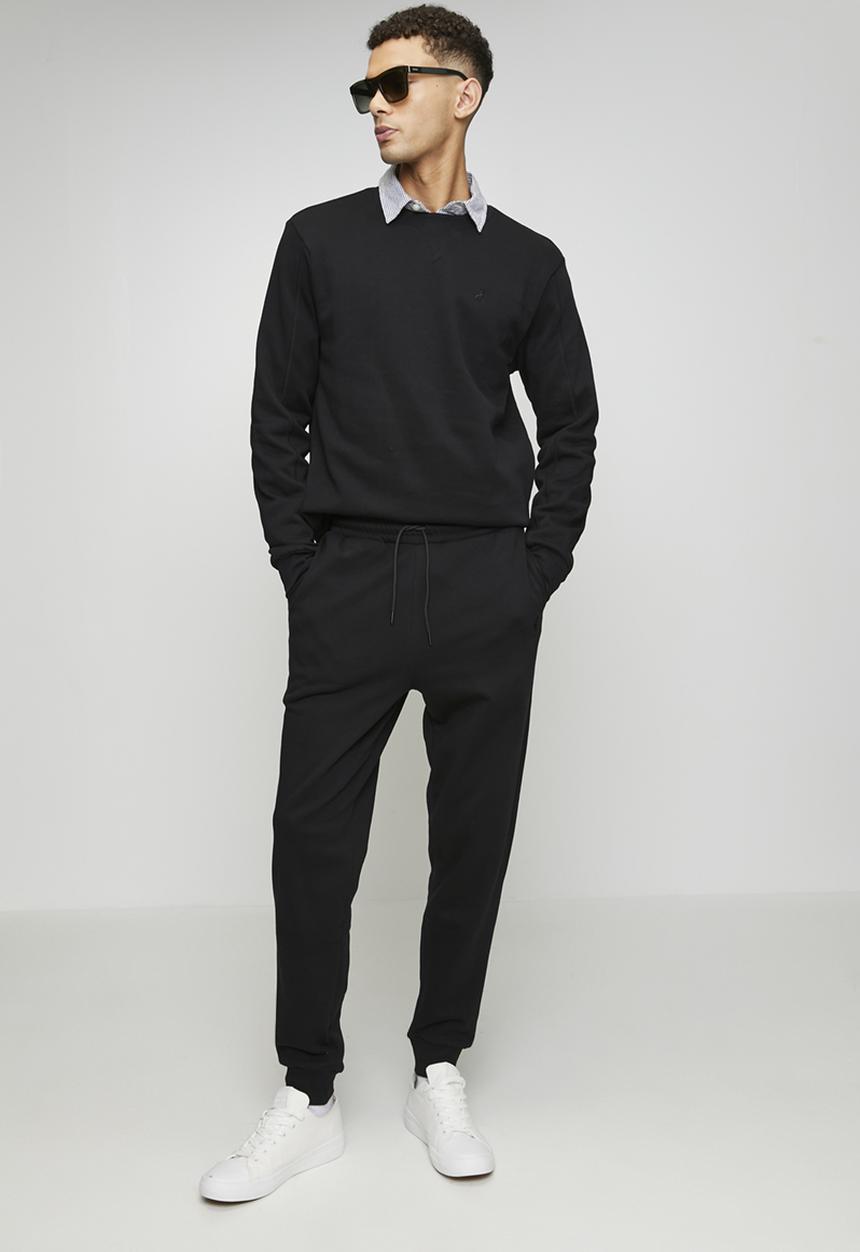POLO - Aakil Essential Fleece Jogger - Black
